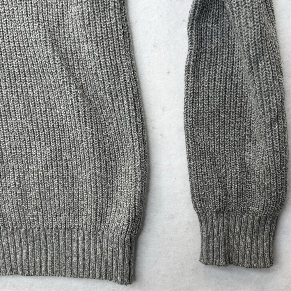 G.H. Bass Fishermans Sweater Mens‎ Large Neutral 1/4 Button Henley